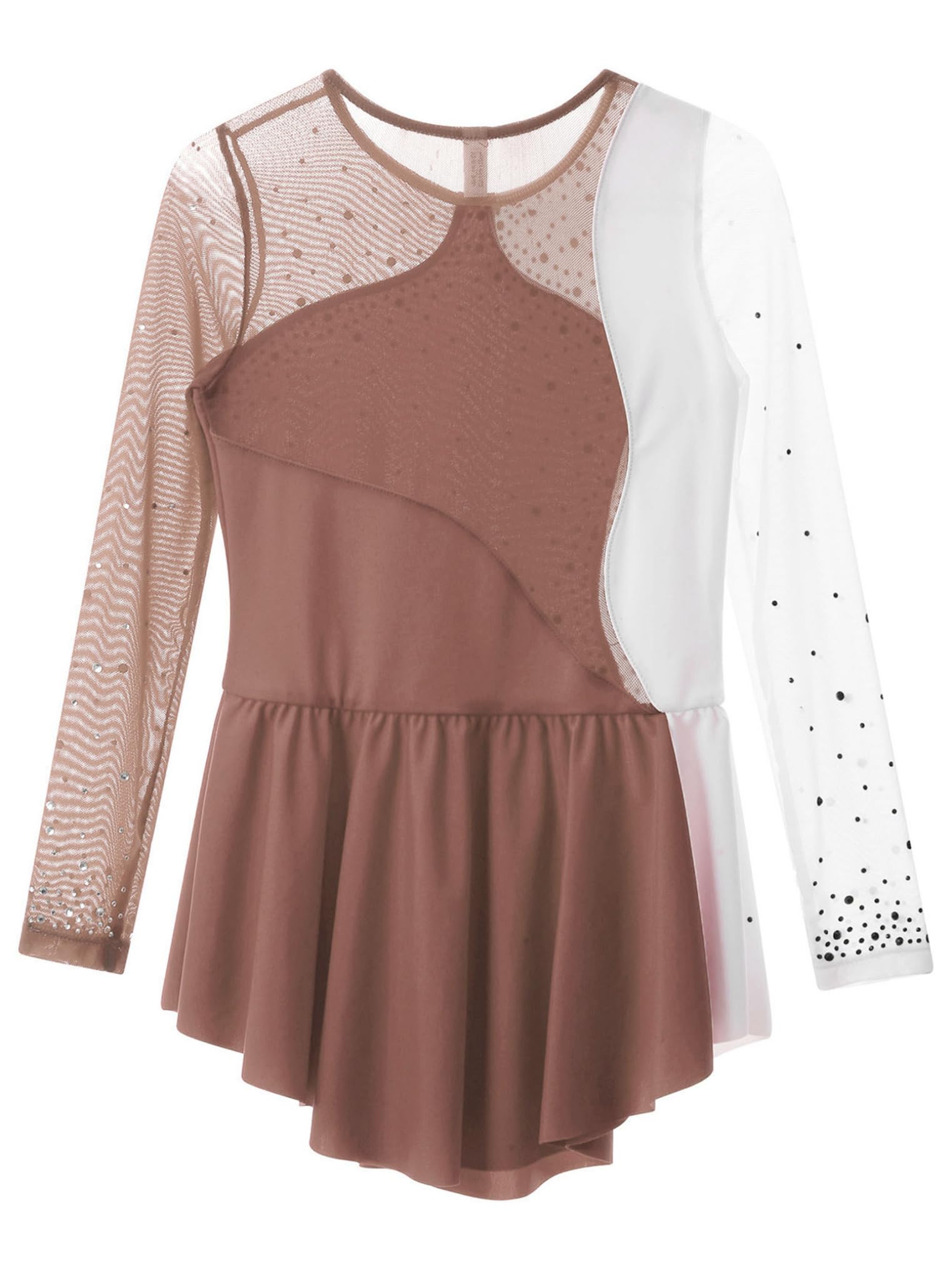 Freebily Vestido de Danza para Niña Maillot de Manga Larga con Brillante Leotardo Gimnasia Rítmica Maillot de Patinaje Competición Traje de Baile — view 6