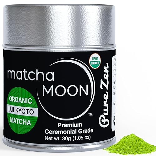 Matcha Moon Pure Zen Ceremonial Grade Matcha Powder | Té verde japonés tradicional orgánico orgánico USDA | Primera cosecha Uji Kyoto Proveniente de