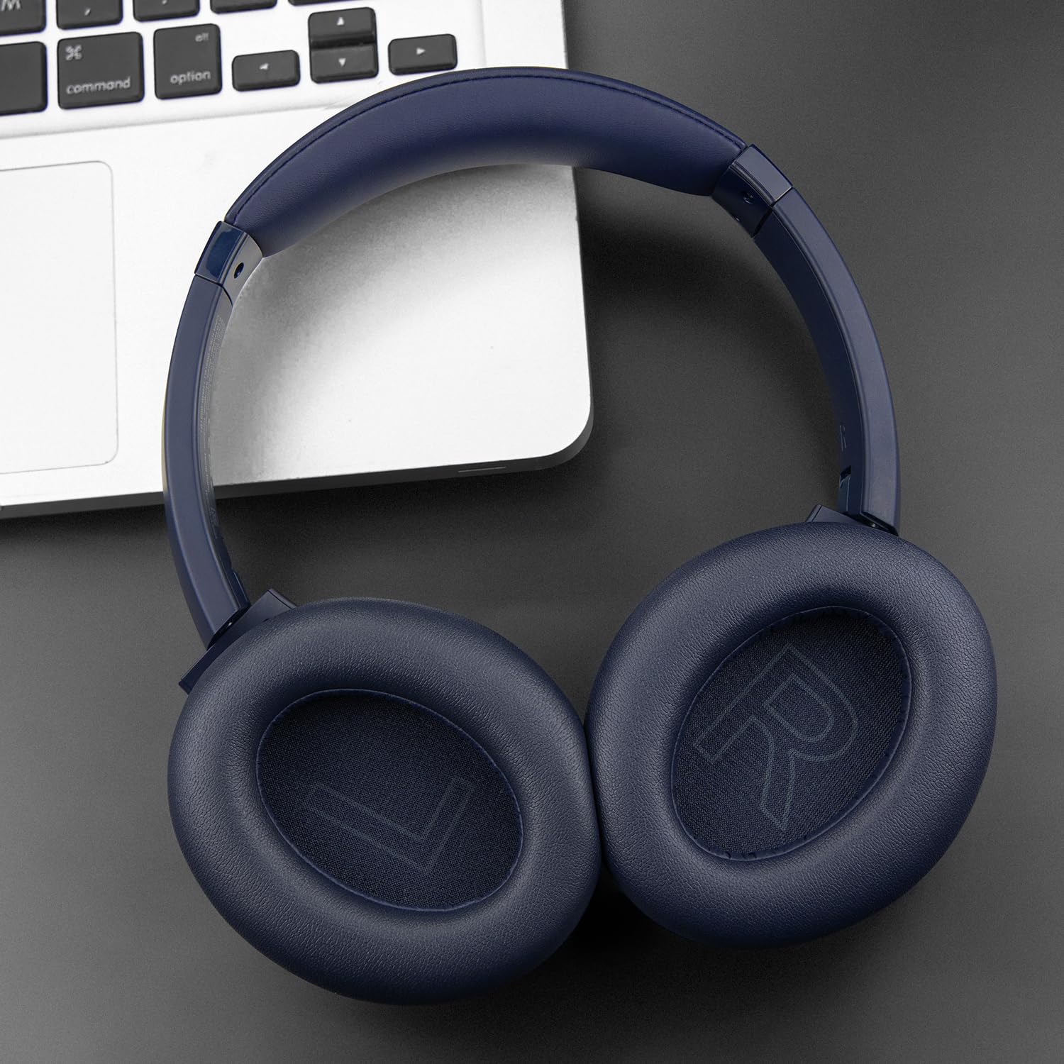 SOULWIT Ear Pads Cushions Replacement for Anker Soundcore Life 2 (Not fit Life 2 Neo)/Q20/Q20+/Q20I/Q20BT Headphones, Ear Pads with Softer Protein Leather, Noise Isolation Foam - Navy Blue — Amazon image 6