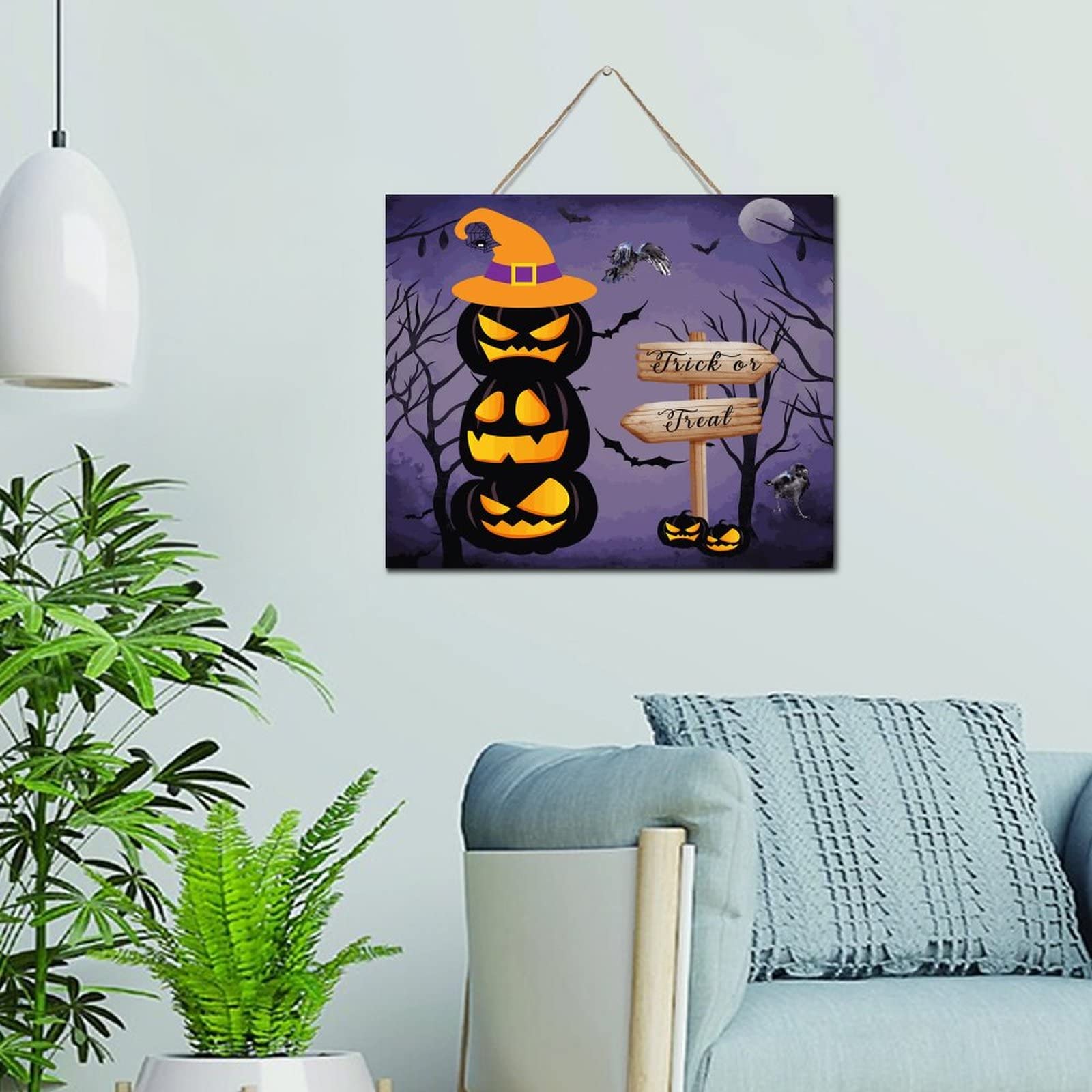 Décoration murale bois bureau cheminée Hocus Pocus