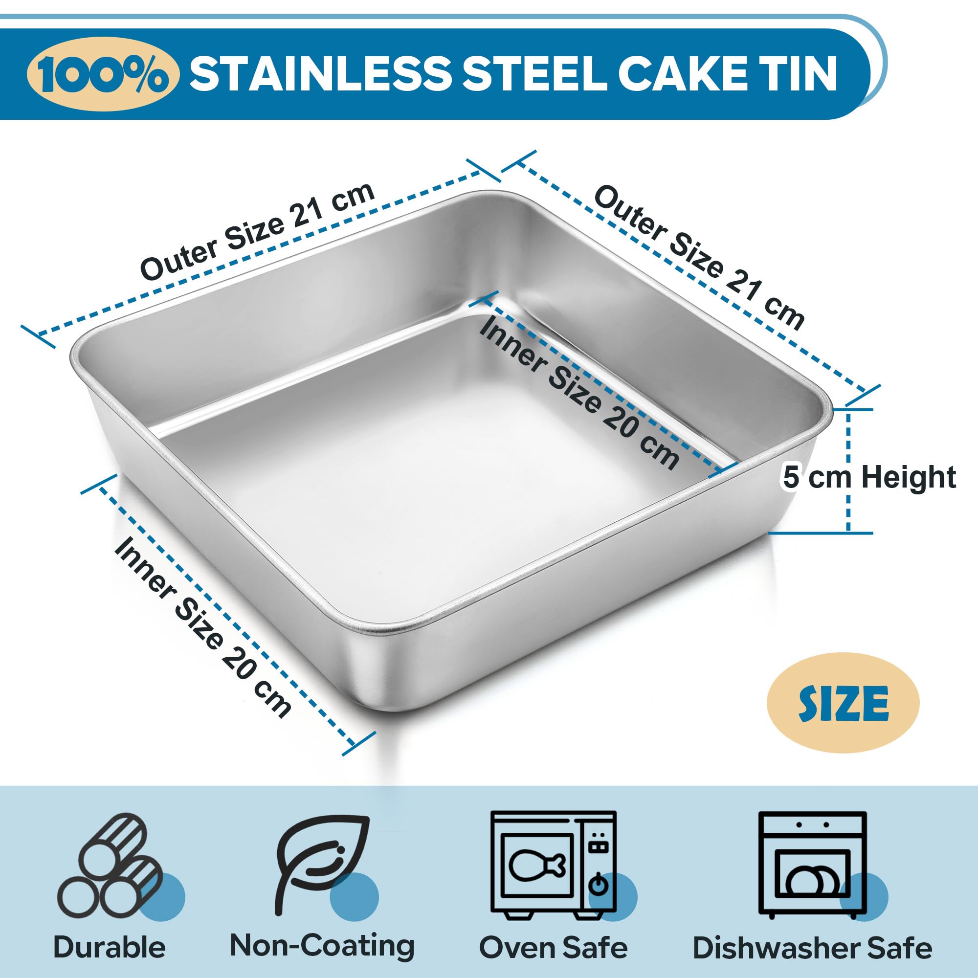 Square Pan With Inch Cake Cm Square Cake Pan Herogo Inch Square