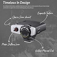 Vista 7 de Godox Lux Junior - Flash de cámara retro, flash de cámara minimalista con CCT GN12 6000K ± 200K, modos automático y manual, control óptico S1/S2