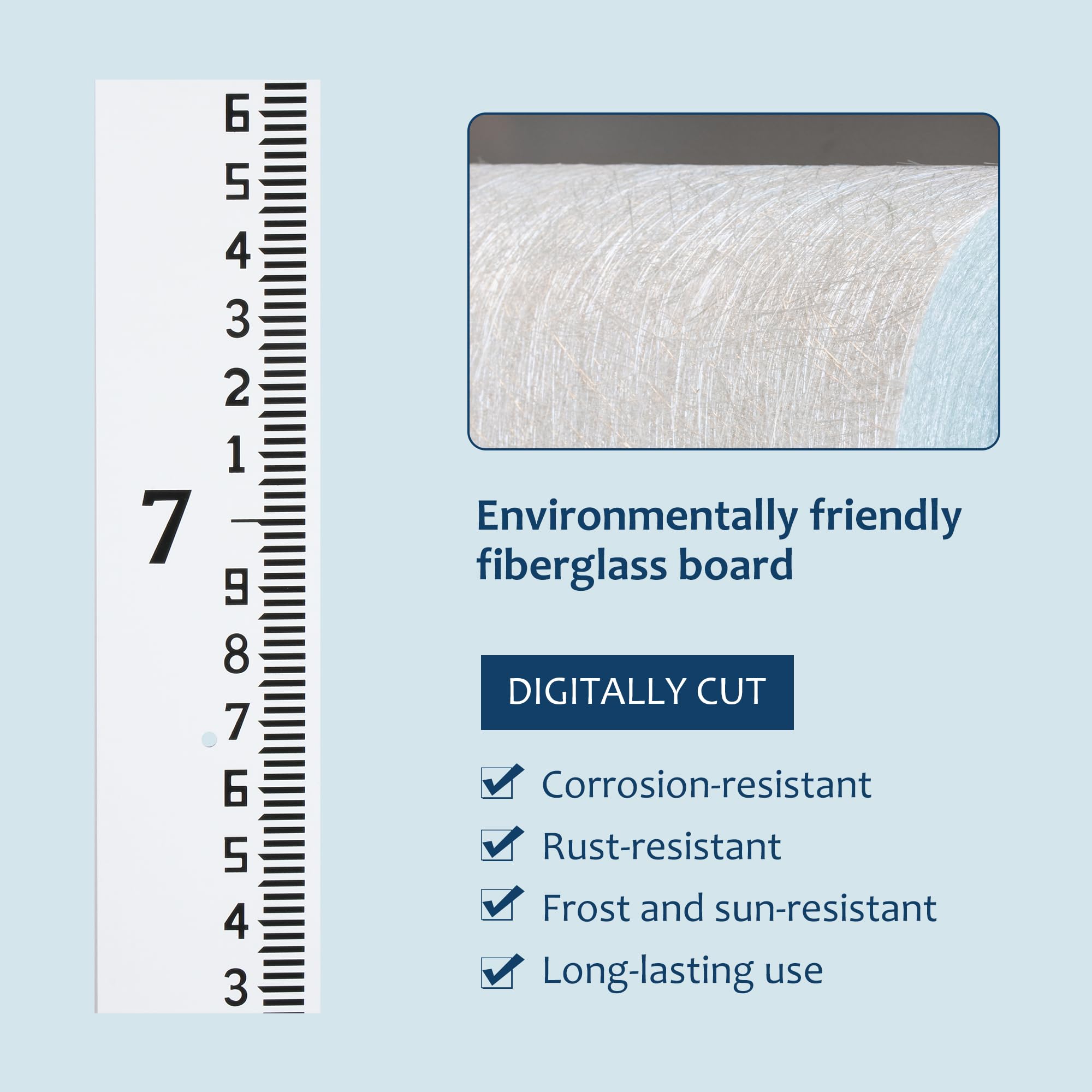 Water Level Gauge - Heavy-Duty Depth Ruler -5