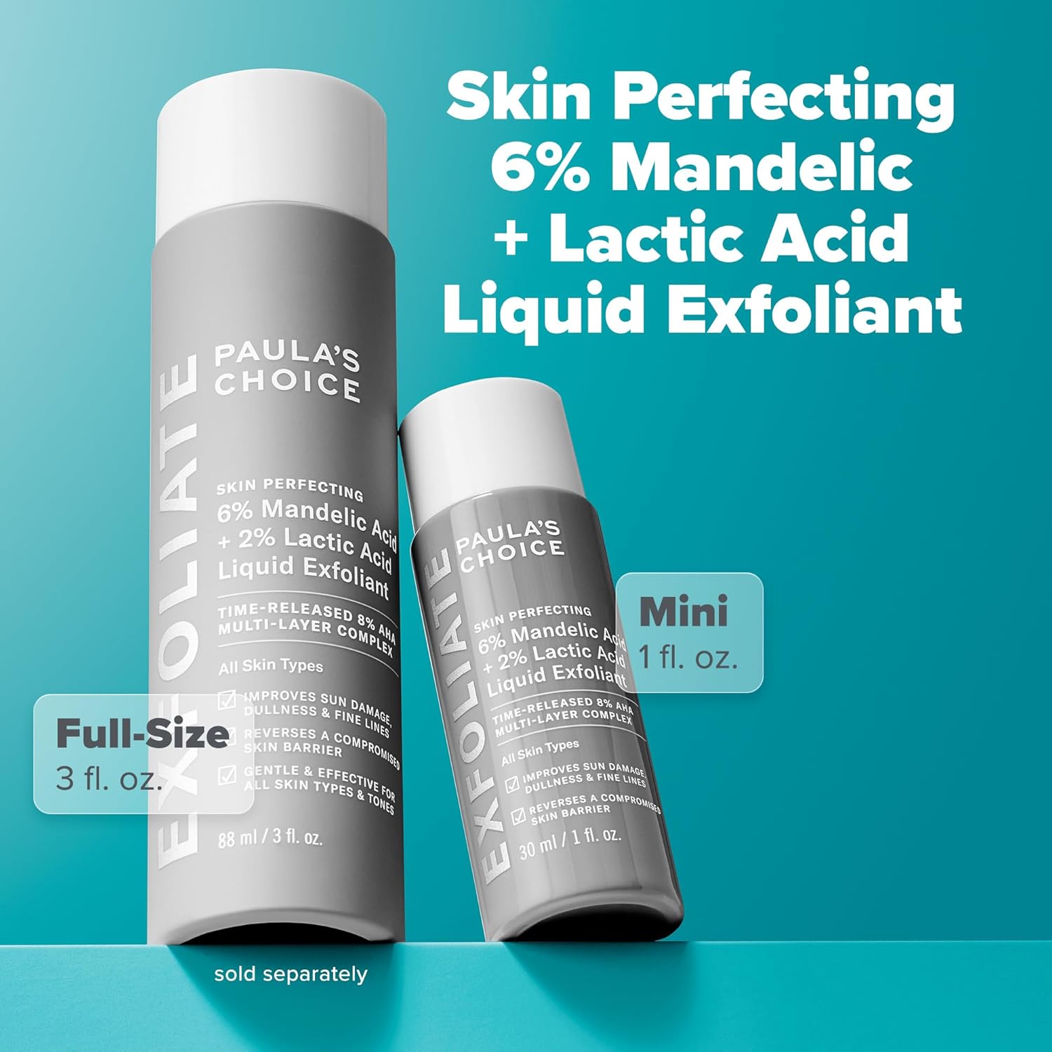 Paula’s Choice 6% Mandelic Acid + 2% Lactic Acid Exfoliant, Gentle Daily AHA Exfoliation for Discoloration, Bumpy Texture & Radiance, for Sensitive Skin, Fragrance-Free - Image 8