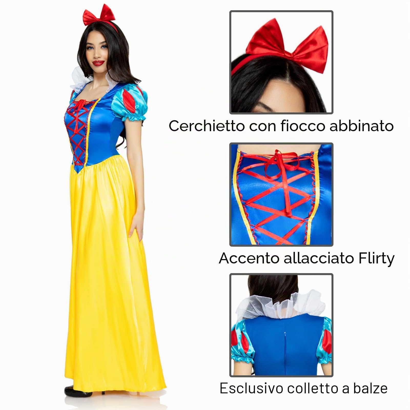 Leg Avenue 85407 - Costume classico per travestimento da Biancaneve, Donna