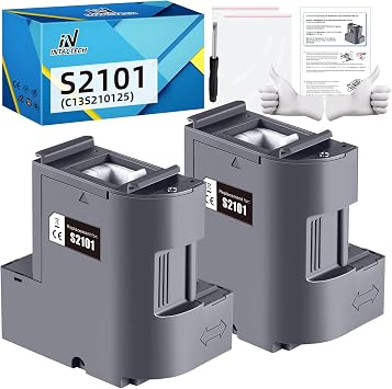 S210125 C13S210125 Maintenance Box Replacement 2 Pack Compatible with SureColor SC-F170 SC-F100 SC-F130 SC-F160 Printer Waste Ink Tank