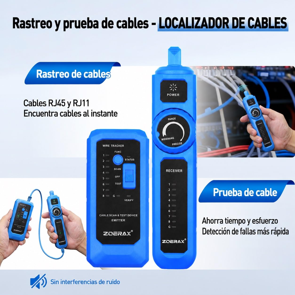 Juego de herramientas de red profesional 14 en 1: pinzas engarzadoras RJ45, Cat6 passthrough y botes protectores, probador de cables, pelacables, herramientas de perforación Ethernet