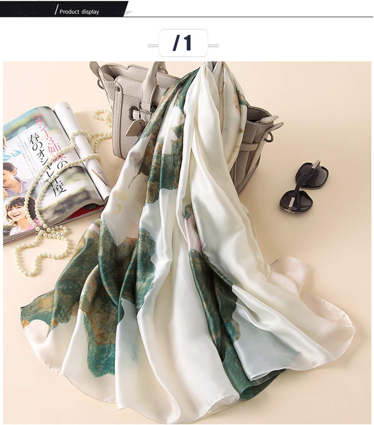 Fashion Scarves Scarf Silk Feeling Scarves Long Lightweight Sunscreen Shawls for Women - Image 5