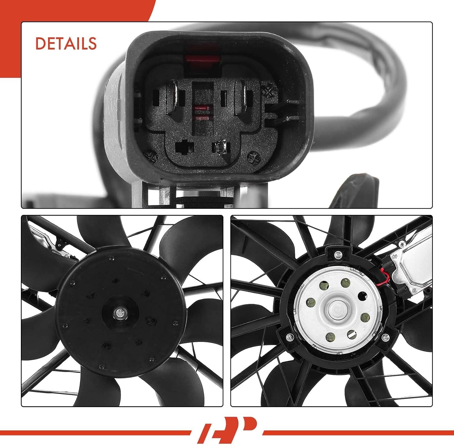A-Premium Engine Radiator Cooling Fan Assembly Compatible with Select Volvo Models - S60 2004-2005, S80 2004-2006, V70 2004-2007 - Replace# 306805128, 30645148