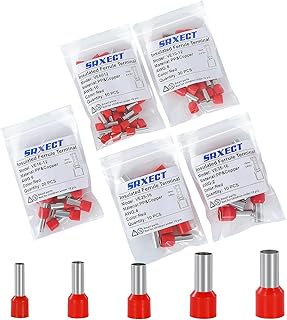 Wire Ferrule Kit Copper Crimp Ferrule Connector Insulated Pin Cord End Terminals AWG (10 8 6 4 2) Gauge 120pcs
