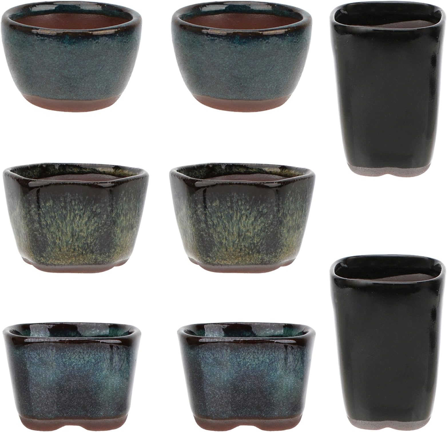 Bonsai Planter 8/12/20 pc Mini Glazed Pots Succulent 1.6 Inch
