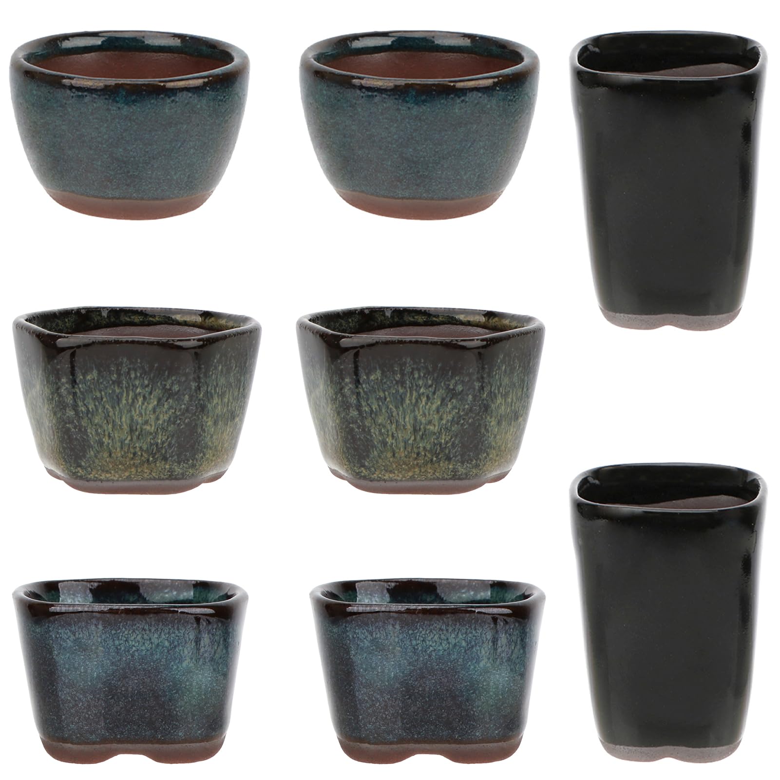Bonsai Planter 8/12/20 pc Mini Glazed Pots Succulent 1.6 Inch