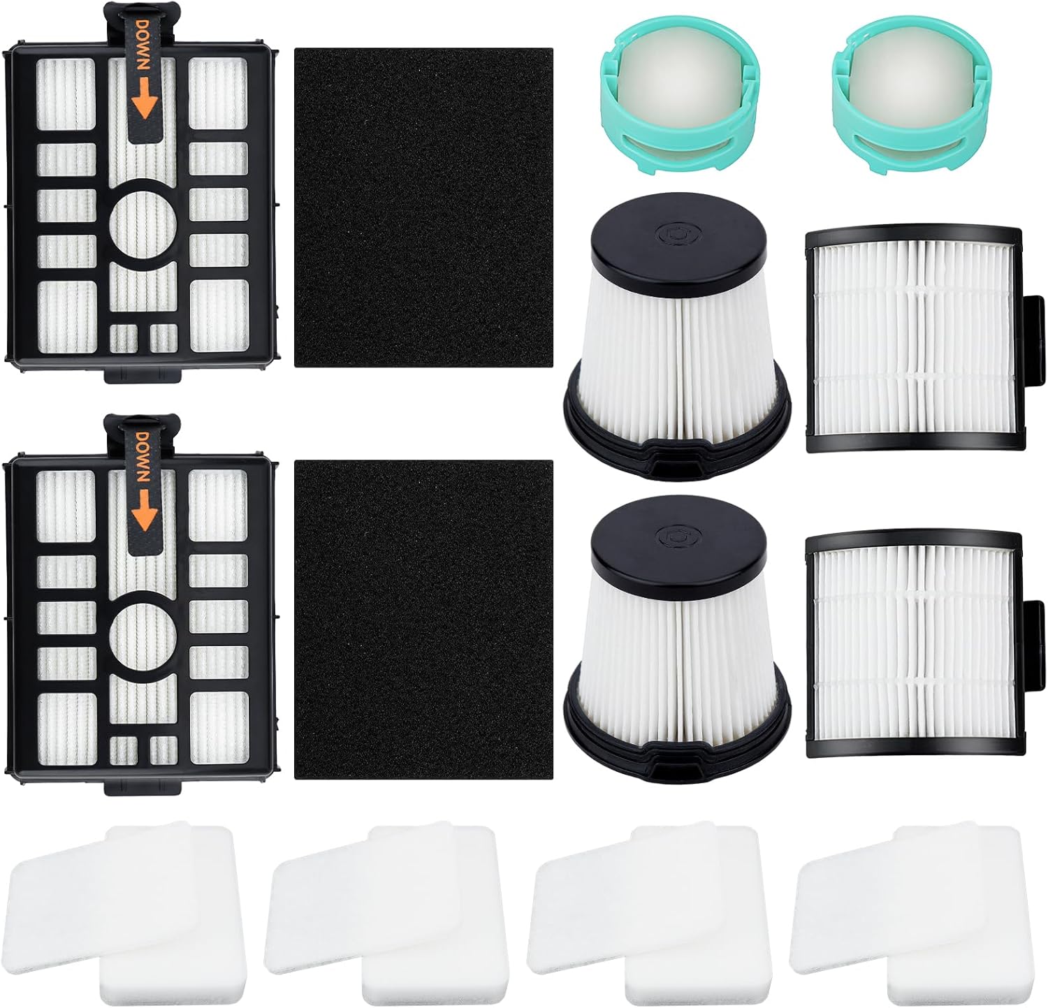 IW3511 IW3120 Filters Replacement Parts for Shark Detect Pro Auto-Empty System Cordless Stick Vacuum IW3615 Accessories for Shark Detect Pro Cordless Vacuum IW1111 IW1120 Filter Set, 13 pack