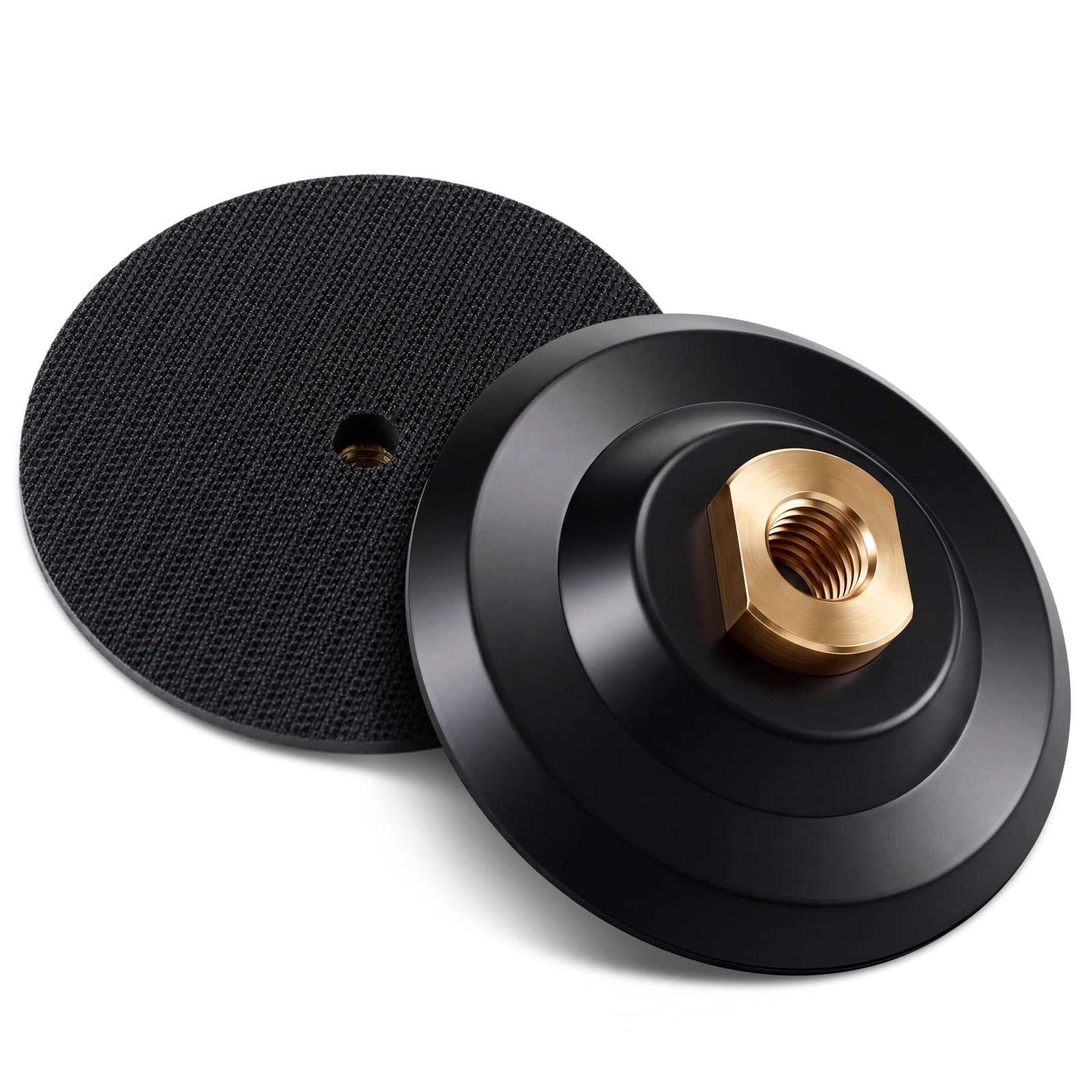 2 Pack 4 Inch Rubber Backer Pad 5/8"-11 and Loop Flexible Backing Pad