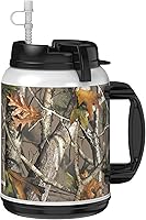 Vista 3 de Mugs N Coffee Taza NextCamo de 64 onzas con popote reutilizable, sin BPA, fabricada en los Estados Unidos