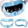Yocaya VR Silicone Cover 2 Pack for Quest 2 Facial Cover Sweatproof Lightproof Anti-Leakage