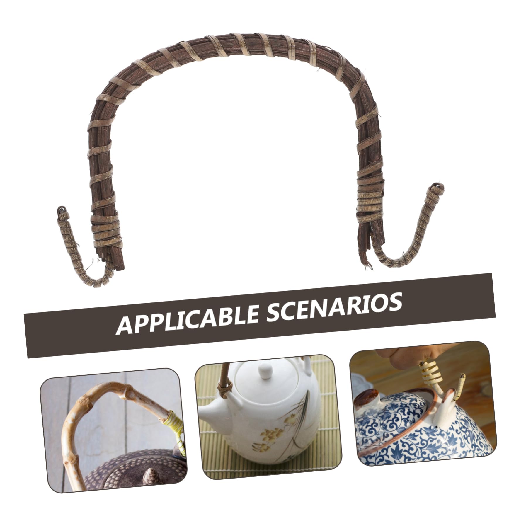 Mango de Teapot de Ratán Asa Forma para Tetera de Cerámica y Barro Accesorio de para Hogar y Oficina