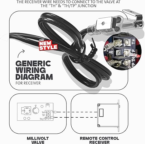 Miniatura 5 de Kit de termostato de control remoto mejorado, para ambient Majestic Vermont-castings skytech monessen, etc., chimeneas y estufas de válvula de gas