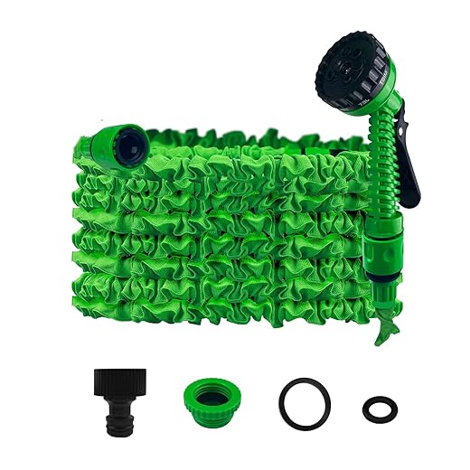 7.5 m Expandable Garden Hose, Expandable Garden Hose with 7 Spray Modes, Flexible Garden Hose, Lightweight and Easy to Store for Irrigation, Garden, Watering, Cleaning