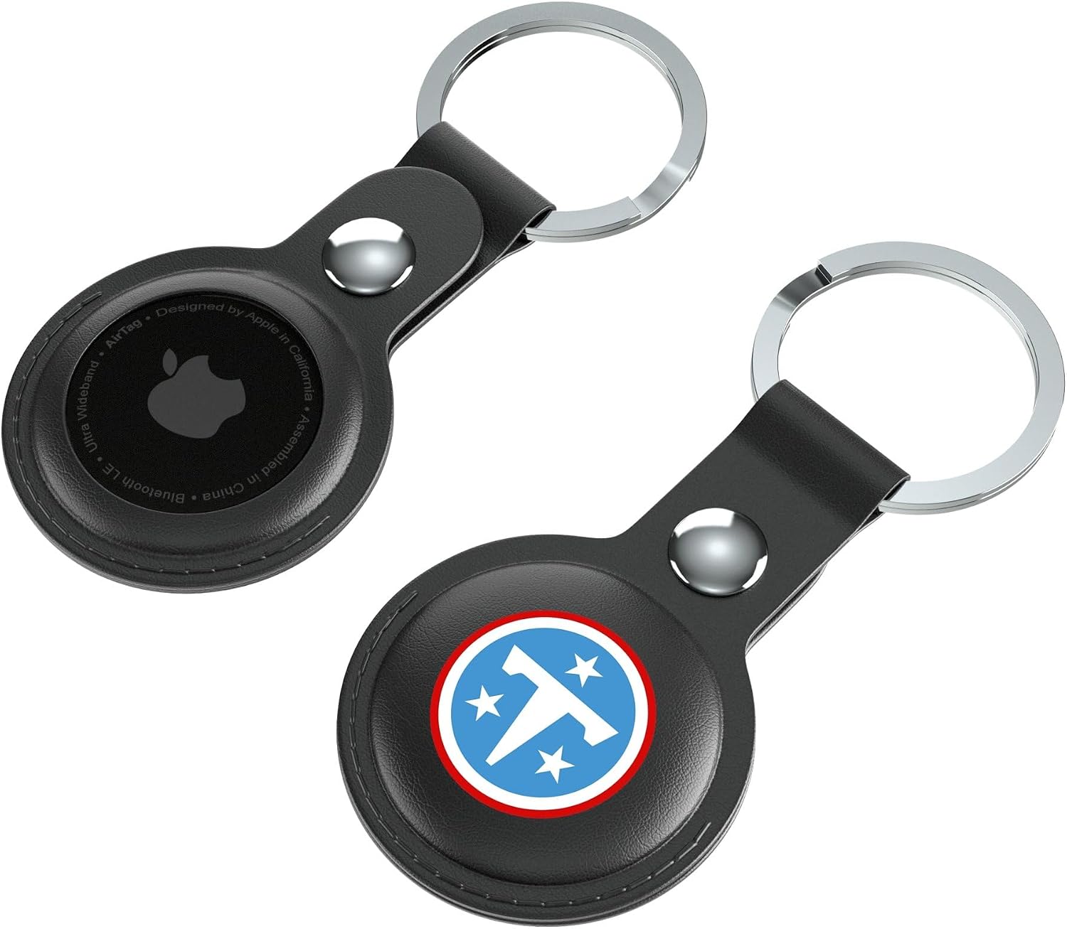 Keyscaper Tennessee Titans Black Leatherette Holder 2-Pack for AirTag