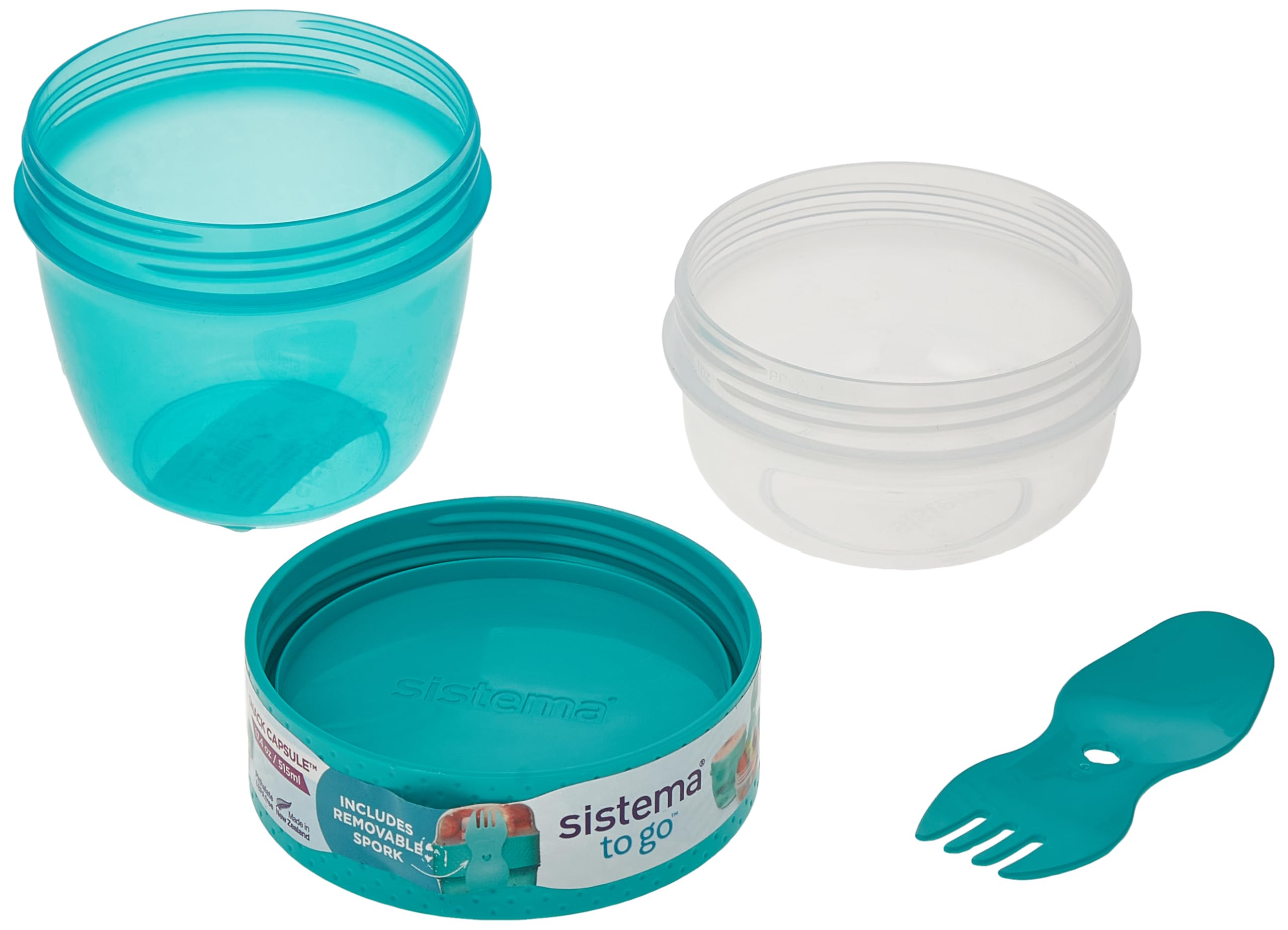 Snack Capsule To Go Containers, Green H3.74 x W3.54 D 5.04 inches, 21488