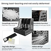 Vista 3 de ZQS Soporte de Archivos de Revistas de Plástico, Organizador de Escritorio Carpeta de Archivos para Organización y Almacenamiento de Oficina
