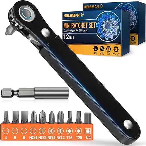 Destornillador de ángulo recto para calcetines  Mini trinquete de 90 grados de compensación de destornilladores EDC destornillador de bolsillo de