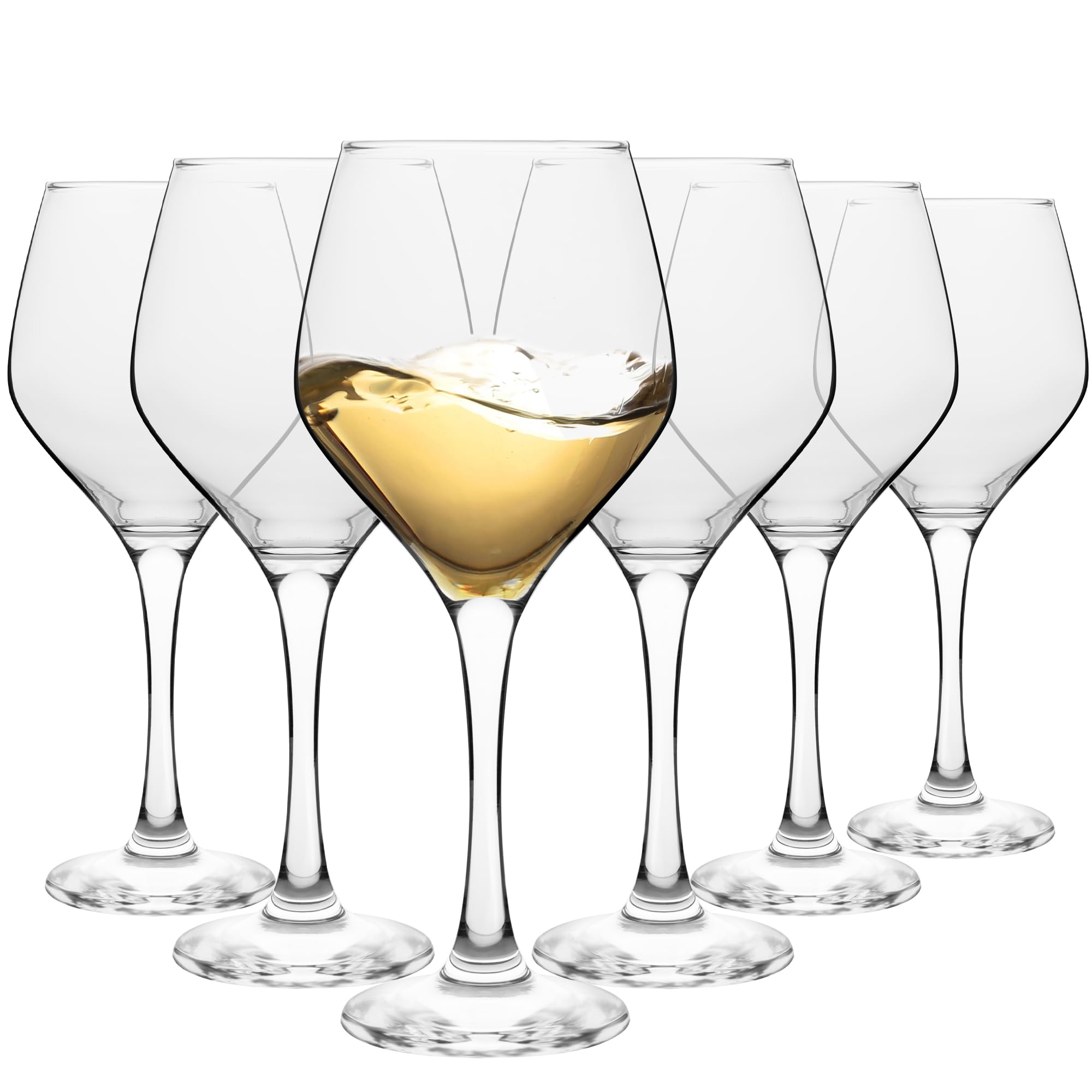 Homiu Copas grandes de vino blanco | Juego de 6 | 330 ml | Colección Napoli | Copa de vino transparente | Juego de cóctel de regalo de boda | Restaurantes en el hogar | Cocina | Apto para lavavajillas