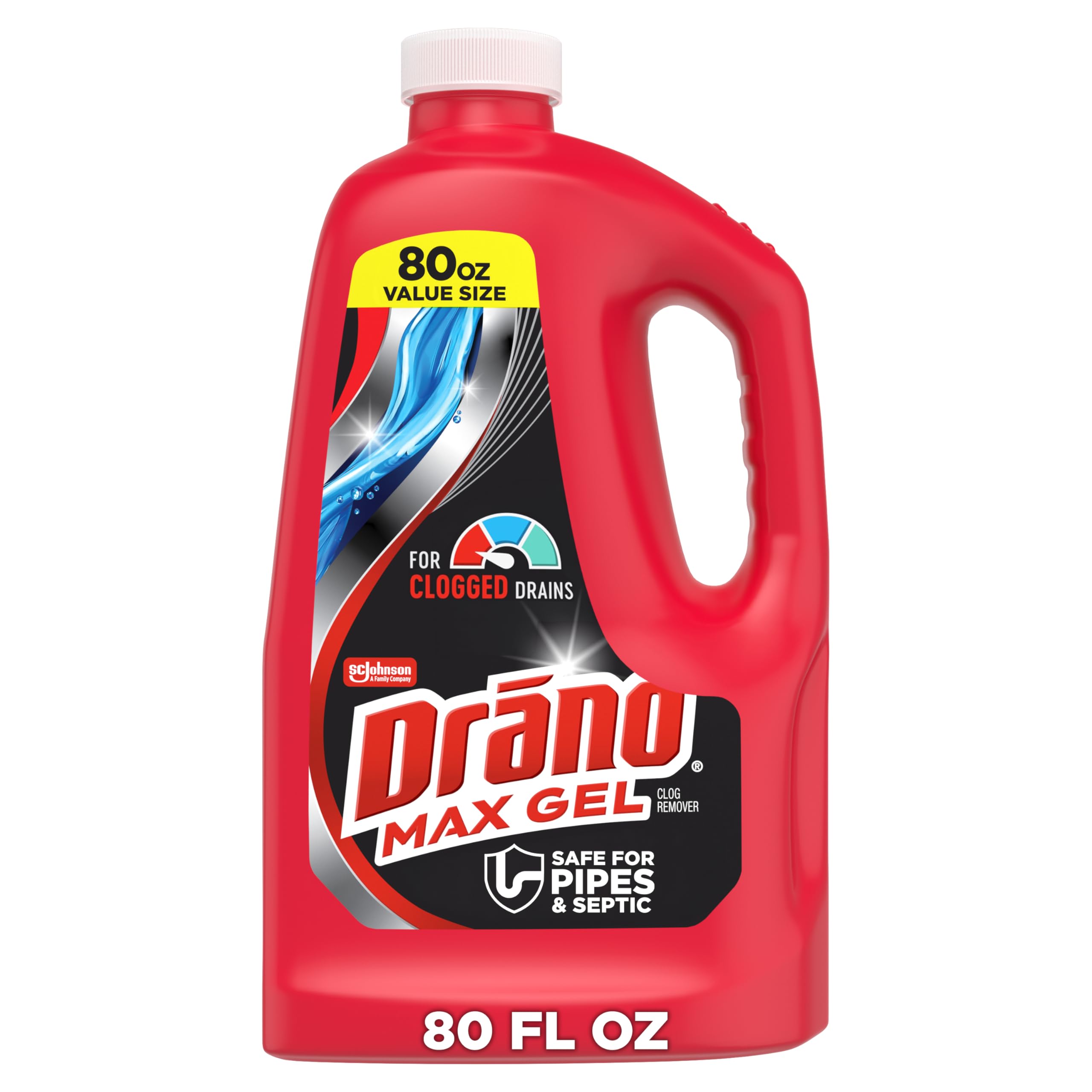 Drano Max Gel Drain Clog Remover & Cleaner, 80 Oz
