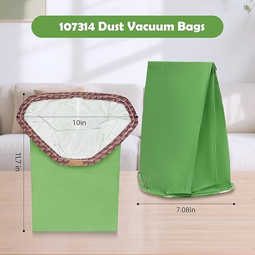 Miniatura 2 de Paquete de 12 bolsas de vacío con microfiltro 107314 compatibles con aspiradora Proteam de 6 cuartos de galón Super Coach Pro 6, ProVac FS 6, GoFit