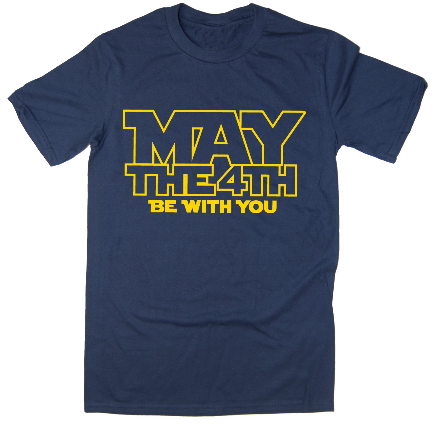 Rocket Fuel 'May The 4th Be with You' Mens Funny Printed T-Shirt Navy - Large