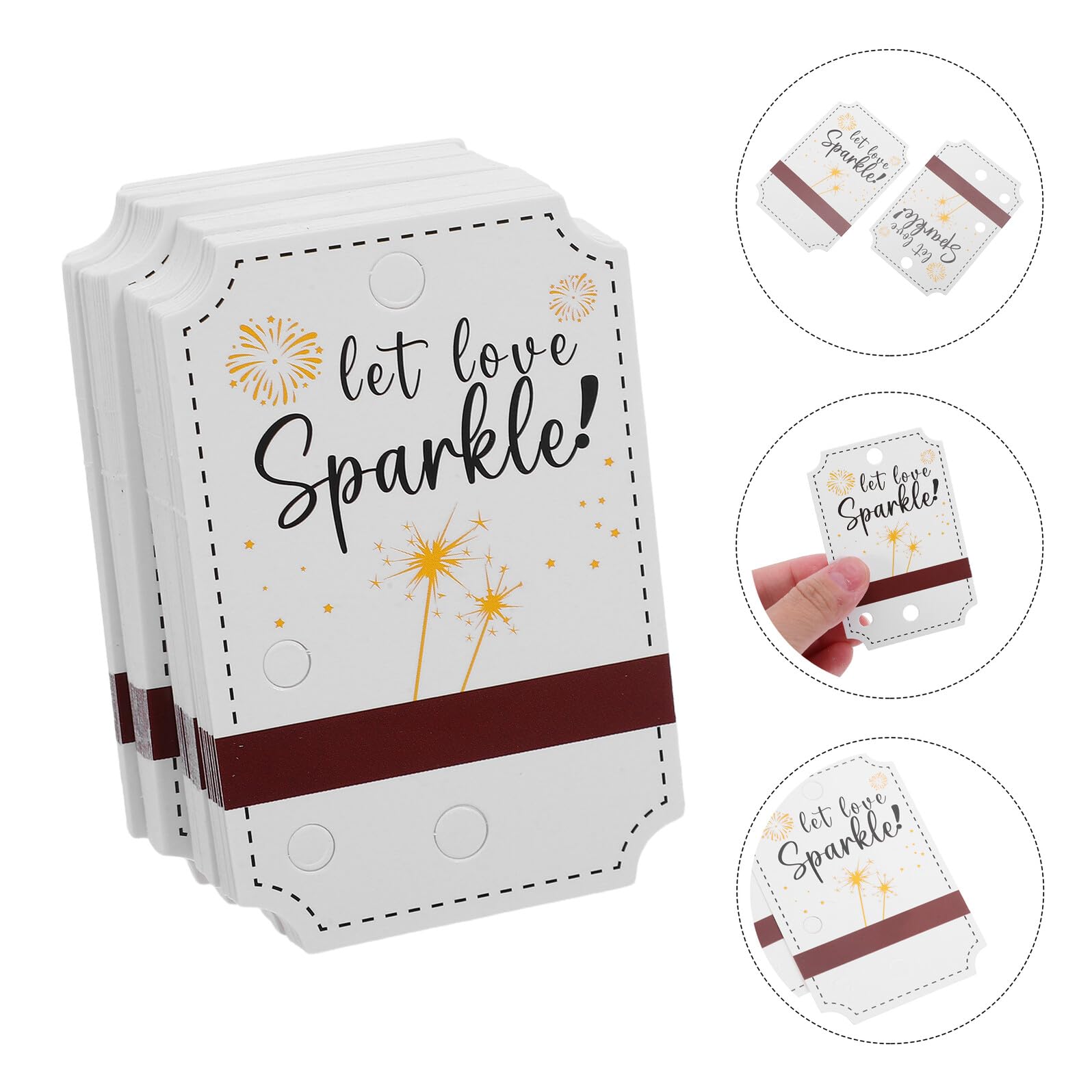 Holibanna 50 Stück Papieranhänger mit Löchern Etiketten für Hochzeitsgeschenke mit Reibefläche Vintage Design für Partygeschenke