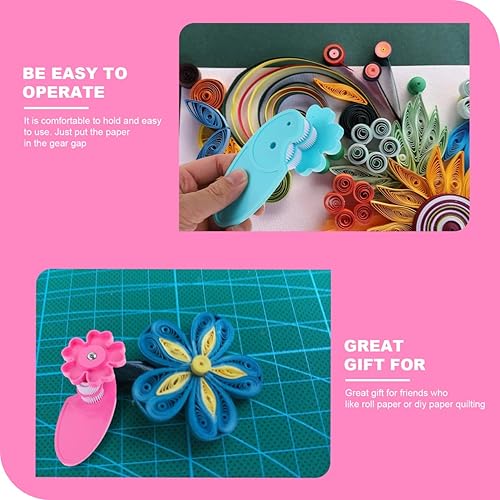 Miniatura 9 de EXCEART 2pcs Quilling Crimper & Winder Machine - Herramienta de mano de plástico para manualidades de papel DIY - Colores surtidos