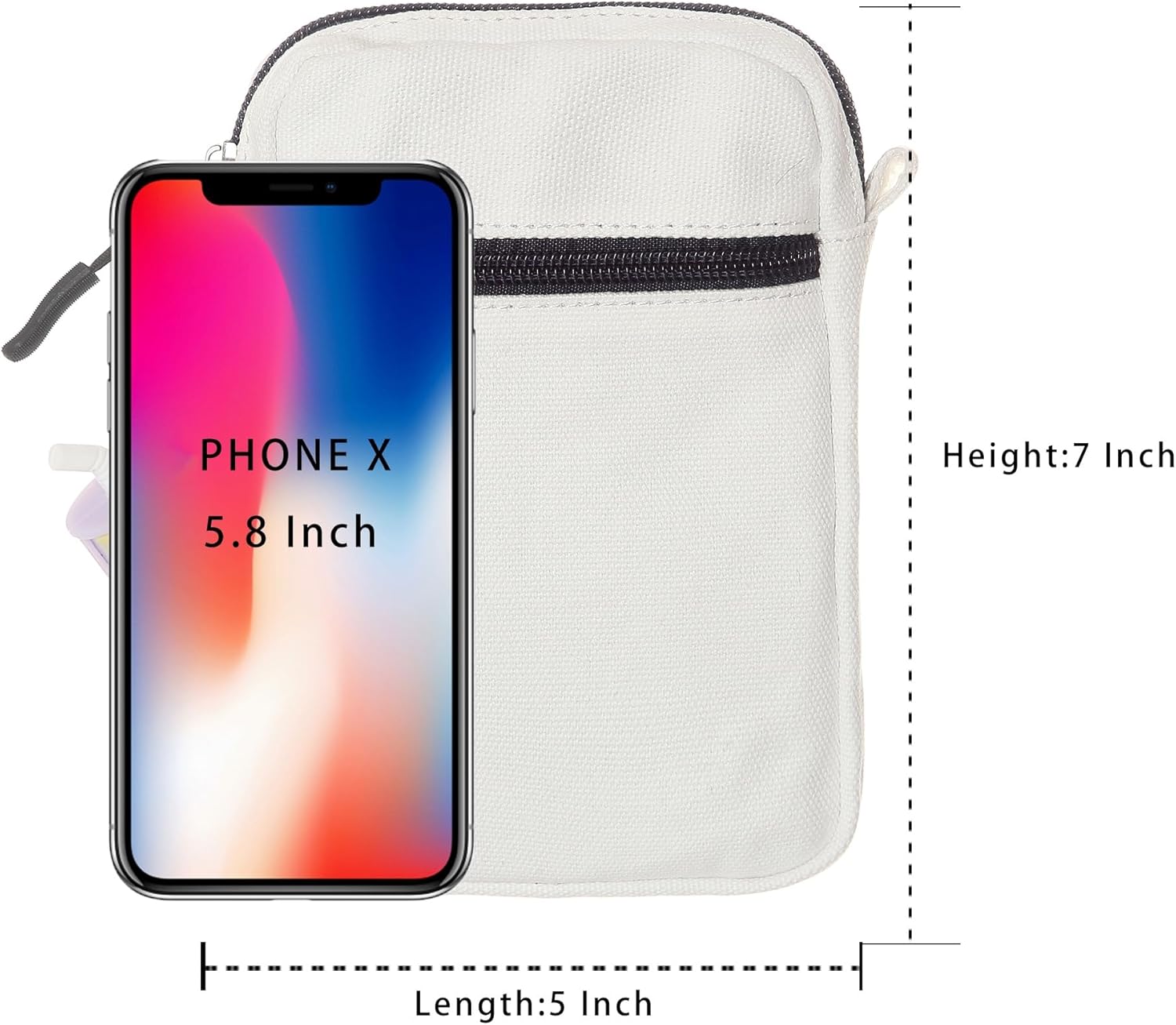 AOCINA Small Crossbody Purse Birthday Gifts for Teen Girls Daughter Trendy Stuff Cute Tween Purse Kawaii Canvas Phone Bag - Image 6