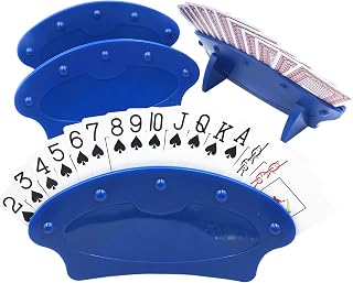 Yuanhe Playing Card Holders for Seniors,4 Pack Playing Cards Holder for Cards Game, Poker Parties, Family Card Game Nights