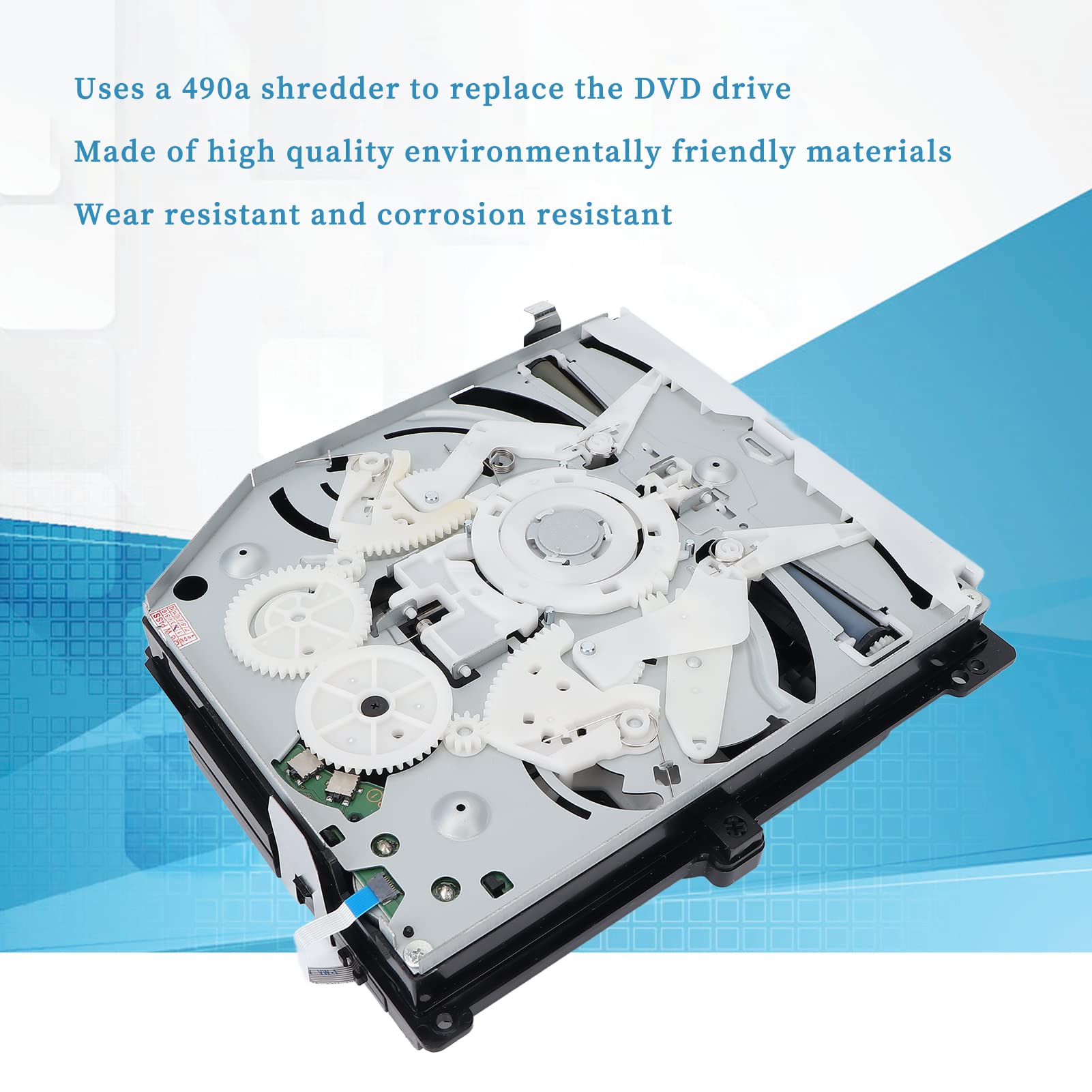 Gugxiom Sostituzione dell'unità Ottica, Sostituzione dell'unità Dvd Blu-Ray PS4 per Sostituire L'unità Dvd con Shredder 490a, Supporta Blu Ray e Monoculare, per PS4 KEM 490