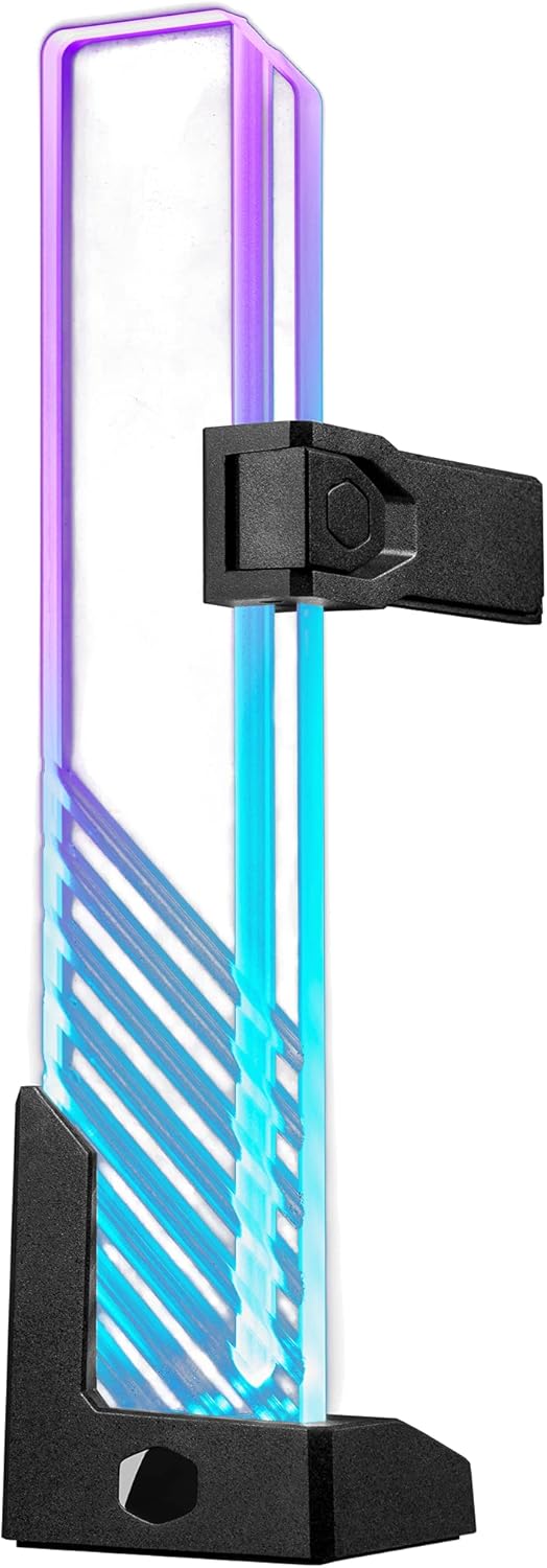 Cooler Master MasterAccessory Supporto GPU ARGB - Previene il Cedimento della Scheda Grafica, Vetro Temperato con Illuminazione Laterale ARGB, Design Versatile, Base Magnetica, Installazione Facile Cooler Master MasterAccessory Supporto GPU ARGB - Previene il Cedimento della Scheda Grafica, Vetro Temperato con Illuminazione Laterale ARGB, Design Versatile, Base Magnetica, Installazione Facile