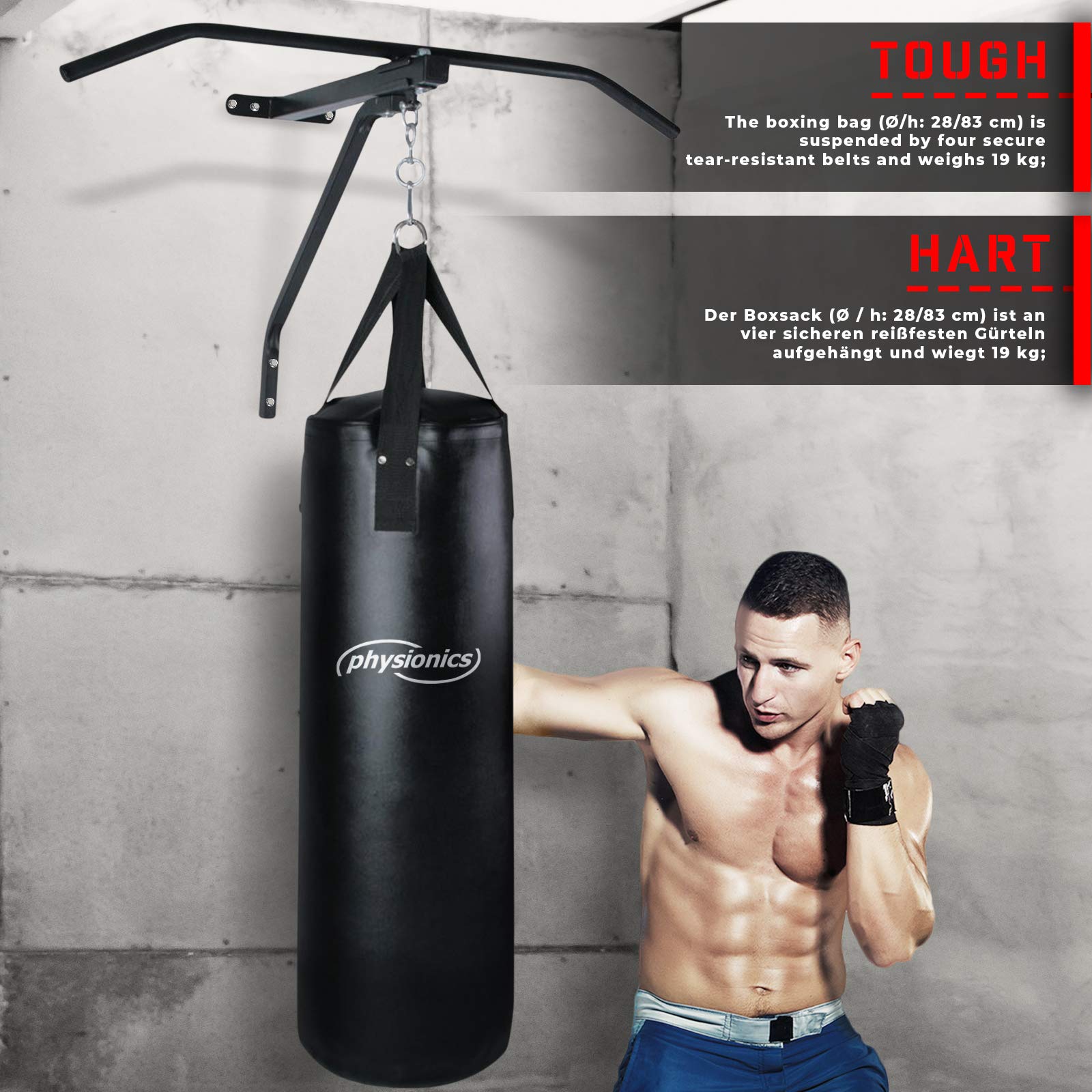 Station Boxe Gyronetics – Sac Frappe + Barre Traction + Speed Ball – Entraînement Maison