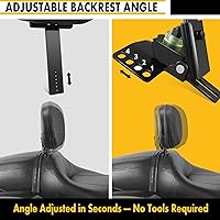 Vista 2 de Kit personalizado de respaldo ajustable para conductor con conexión enchufable para Harley 1997-2026, hecho para adaptarse a modelos Touring Electra