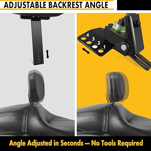 Miniatura 2 de Kit personalizado de respaldo ajustable para conductor enchufable para Harley Electra Glides 1997-2021, apto para modelos Touring Road King Street