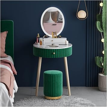 UNNS Single Luxury Makeup Table with Mirrorc Dressing Table for Bedroom Furniture Modern Mini Dresser Color B