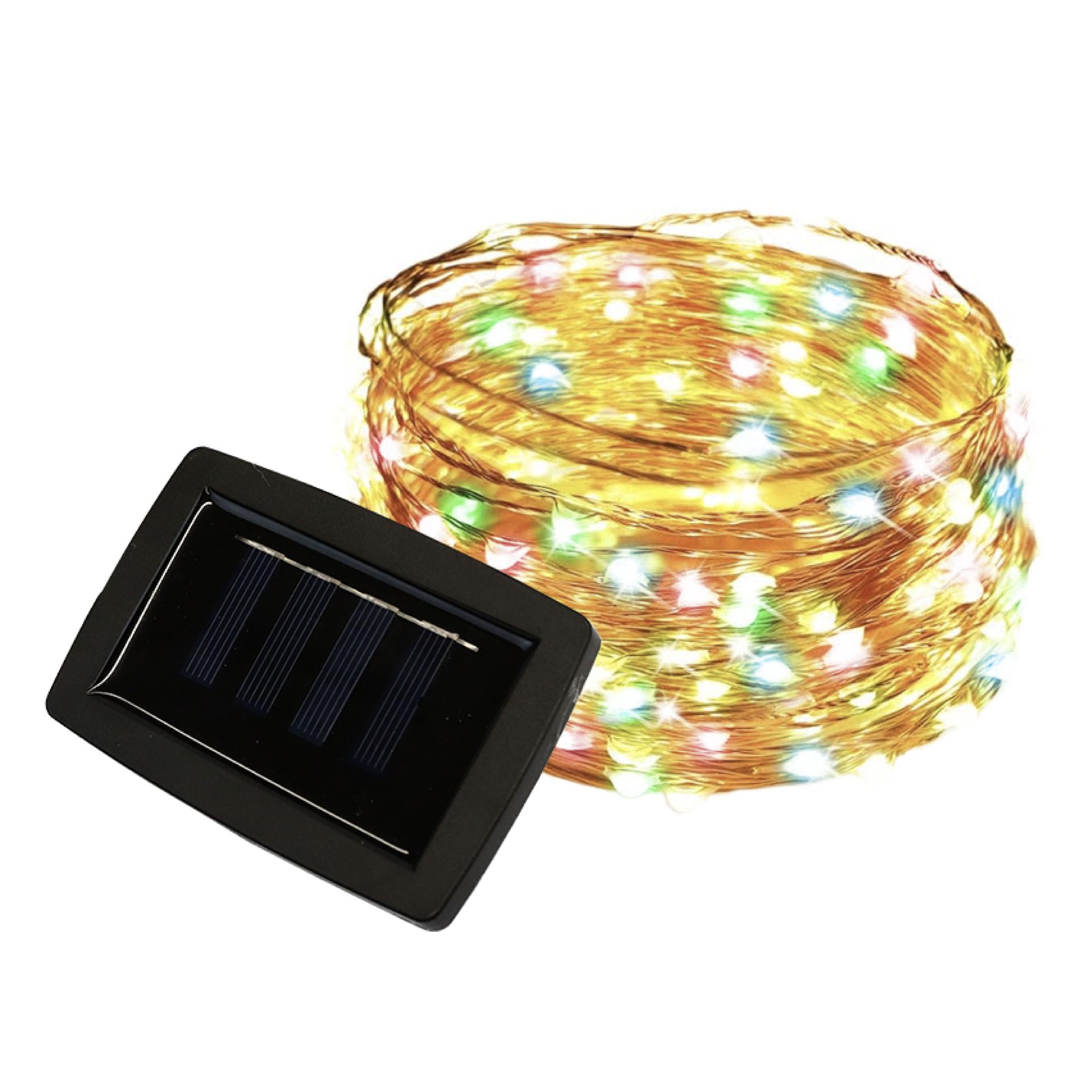 Gardenwize - 20m Solar Multi-Coloured LED String Lights, 200 LED Lights, Waterproof Copper Wire Outdoor Fairy Lights, Warm White String Lights Solar Powered for Outside Indoor Gazebo Wedding Party