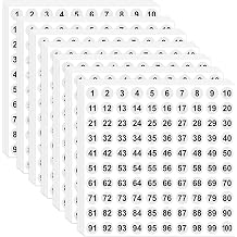7000Pcs Number Stickers 1-100 Small Round Numbered Sticker,White
