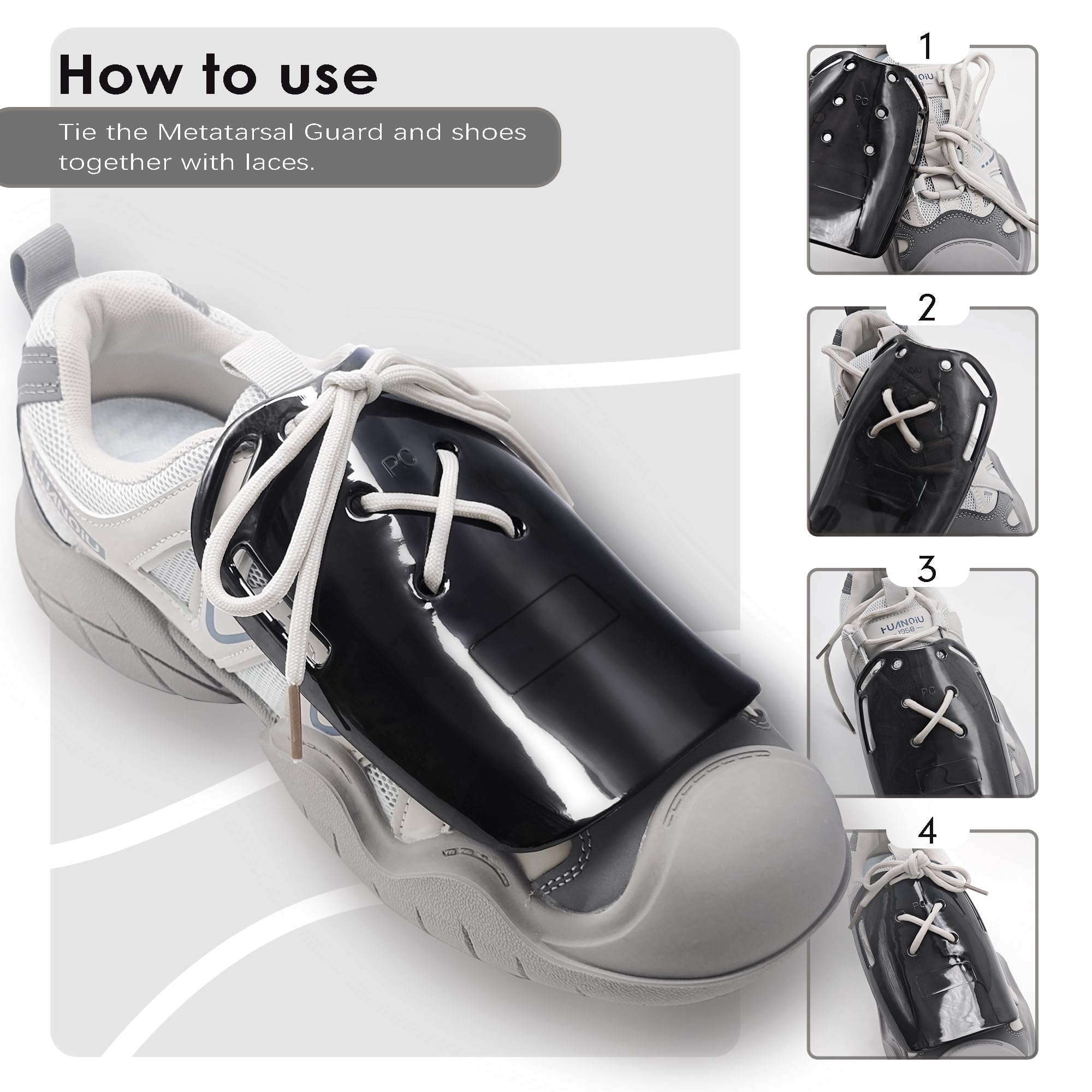 Mittelfußschutz, Mittelfußschutz, Schuhbefestigung für Mittelfußschutz, Sicherheitsschuhschutz für Schuhe, Arbeitsstiefel, Universalgröße (1 Paar/2 Stück)
