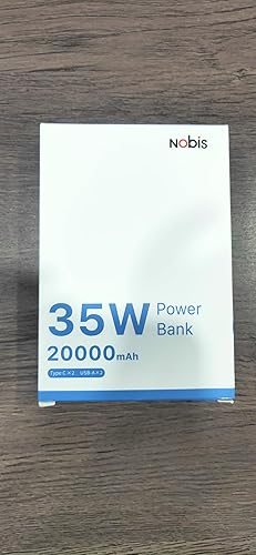 Miniatura 7 de NOBIS Cargador portátil, banco de energía de 20000 mAh, banco de energía de 35 W, carga rápida, paquete de batería con cable C a C, banco de batería