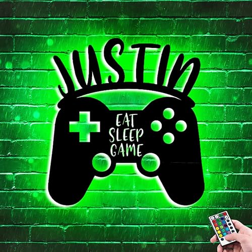 Miniatura 3 de Letrero de neón de juego personalizado para decoración de pared y dormitorio, letrero de neón LED con nombre personalizado, luz nocturna,