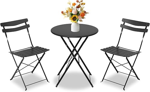 Table de Bistrot Exterieur Table Ronde et 2 Chaises Plian Garvee