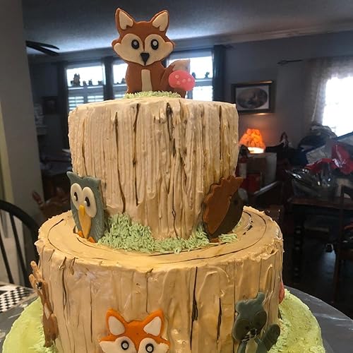 Miniatura 9 de Juego de cortadores de galletas de bosque, 3 pulgadas, 7 piezas, zorro, búho, ciervo, pájaro, erizo, ardilla, hongo, animales del bosque, cortadores