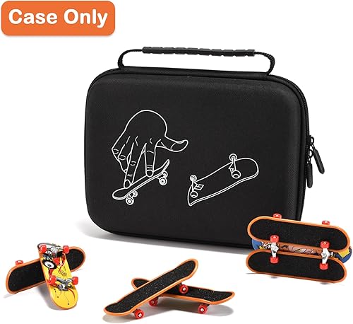 Miniatura 3 de Klawdsky Funda para diapasón, funda de transporte para patinetas Teck Deck Ultra DLX, funda de almacenamiento compatible con 12 mini patinetas (solo