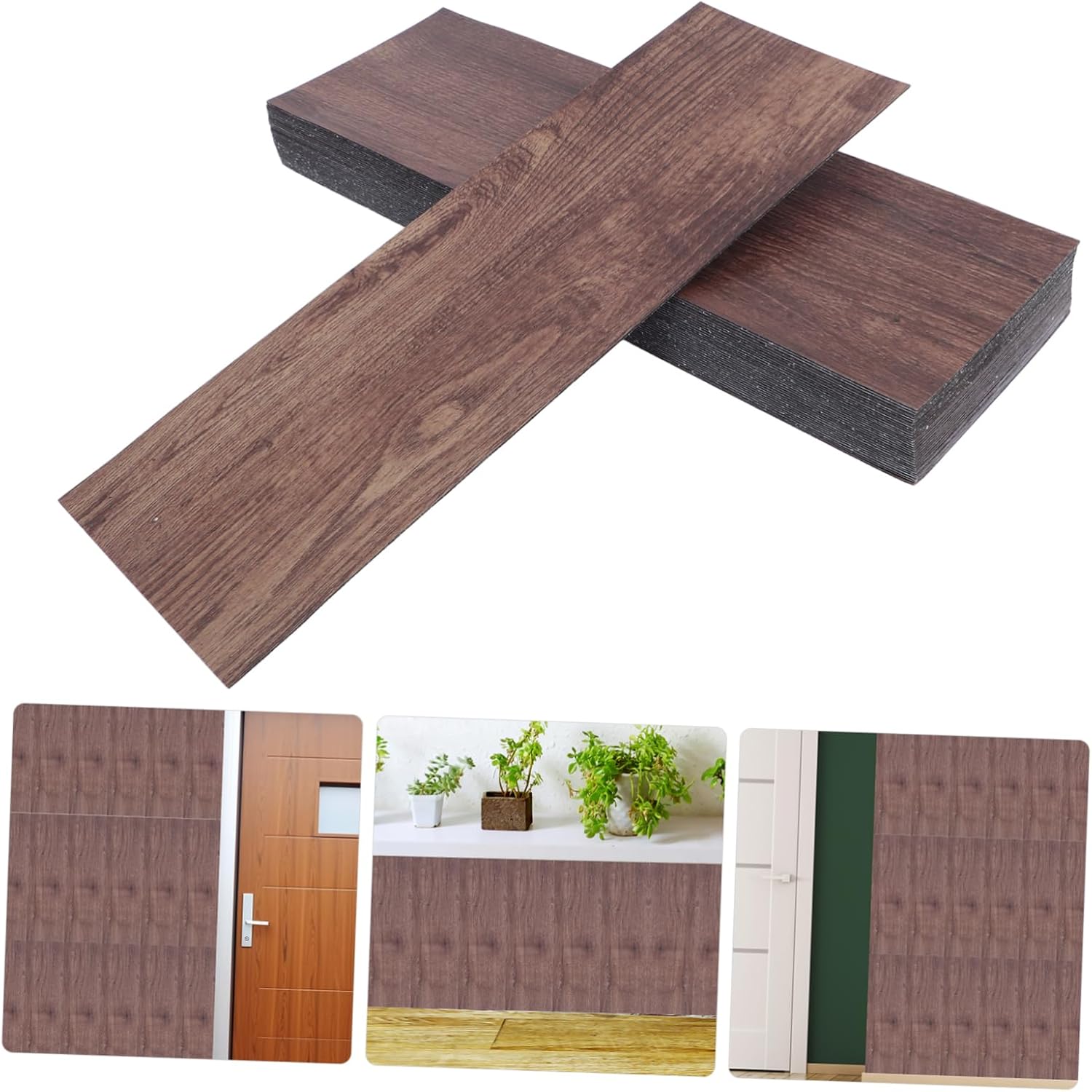 32PCS Wood Grain Peel and Stick Tile Stickers for Easy Bathroom Kitchen and Living Room Renovation Self Adhesive PVC Wallpaper for Versatile Use and Stylish Upgrades